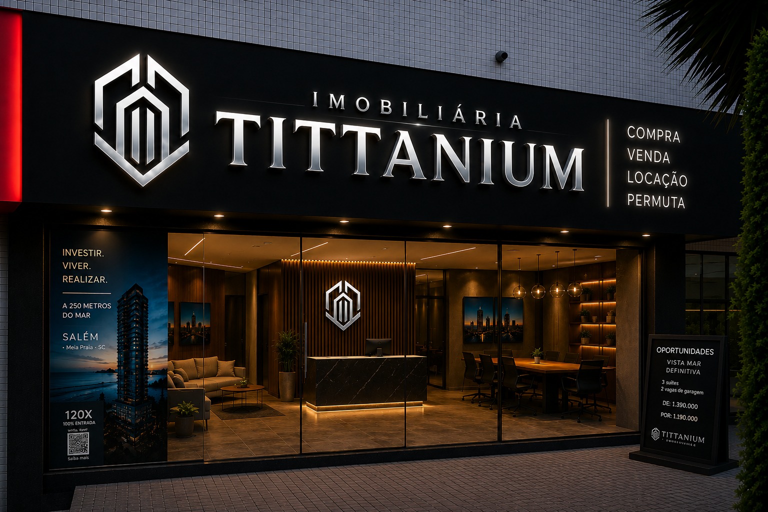 Imobiliária Tittanium - Fachada Meia Praia Itapema